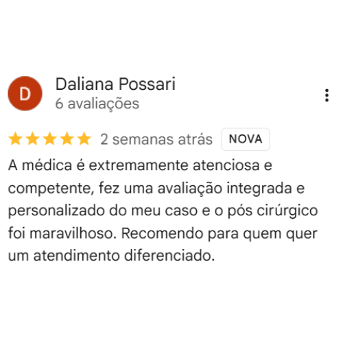 Depoimento Google Dra. Loyane Bronzon