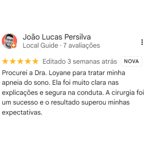 Depoimento Google Dra. Loyane Bronzon
